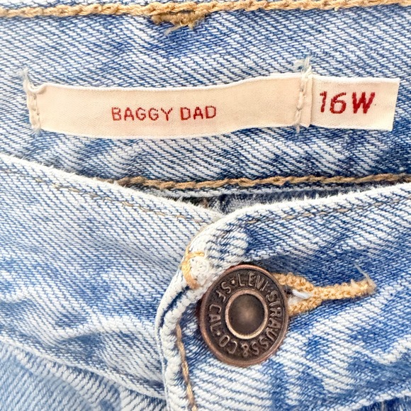 Levi's Premium Baggy Dad Jeans Women's 16 Light Wash Blue Denim Premium - Picture 6 of 9